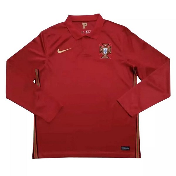 Camiseta Portugal Primera Equipo ML 2020 Rojo